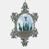 Brandenburger Tor - Brandenburger Felsen Schneeflocken Zinn-Ornament (Links)