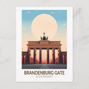 Brandenburger Tor Deutschland Reise Kunst Vintage Postkarte