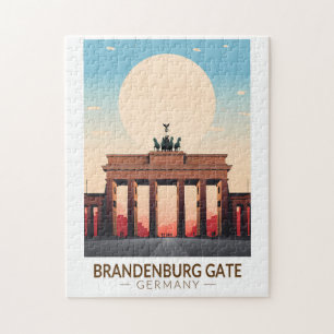 Brandenburger Tor Deutschland Reise Kunst Vintage Puzzle