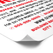 Brandenburger Tor, deutschsprachige Kursanzeige Poster (Ecke)