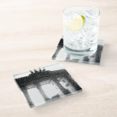 Brandenburger Tor Glasuntersetzer (Schrägansicht)