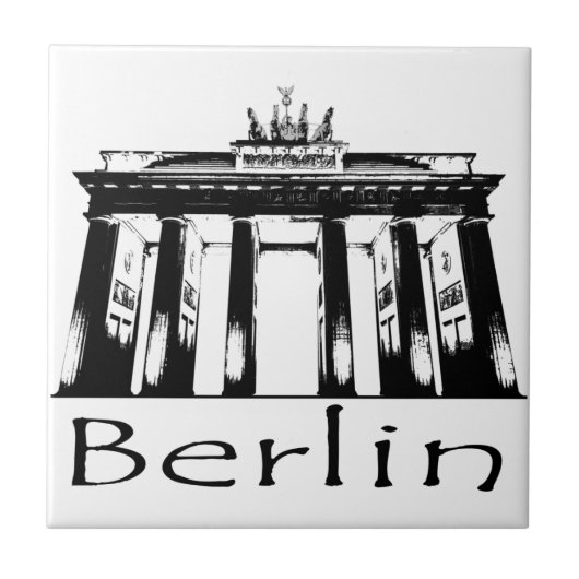 Brandenburger Tor in Berlin Fliese (Vorderseite)