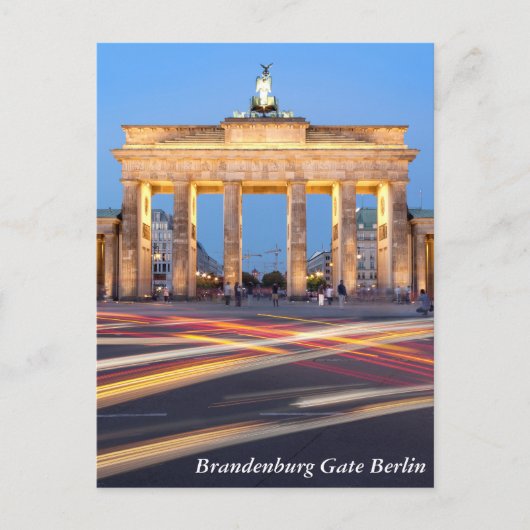 Brandenburger Tor in Berlin Postkarte (Vorderseite)