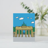 Brandenburger Tor in Berlin Postkarte (Stehend Vorderseite)