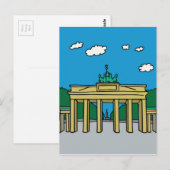 Brandenburger Tor in Berlin Postkarte (Vorne/Hinten)