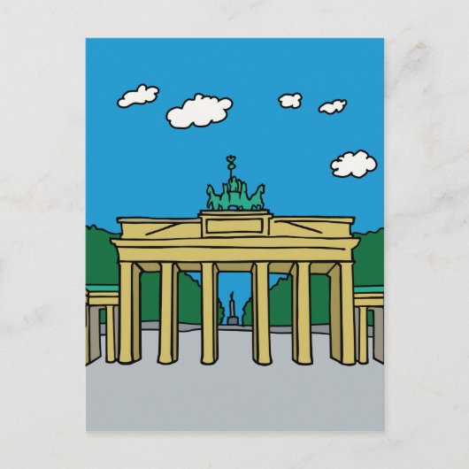 Brandenburger Tor in Berlin Postkarte (Vorderseite)