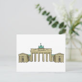 Brandenburger Tor in Berlin Postkarte (Stehend Vorderseite)