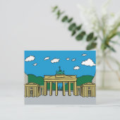 Brandenburger Tor in Berlin Postkarte (Stehend Vorderseite)
