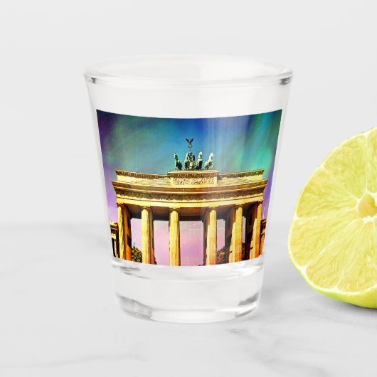 Brandenburger Tor-Kunstversion Schnapsglas (Vorderseite)