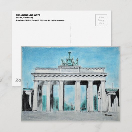 Brandenburger Tor Postkarte (Vorne/Hinten)