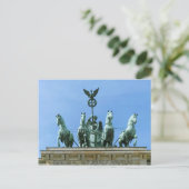 Brandenburger Tor Quadriga Berlin Postkarte (Stehend Vorderseite)