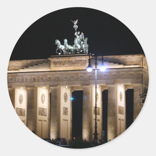 Brandenburger Tor Runder Aufkleber (Vorderseite)
