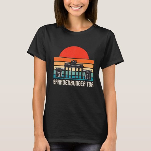 Brandenburger Tor Sonnenaufgang am Pariser Platz i T-Shirt (Vorderseite)