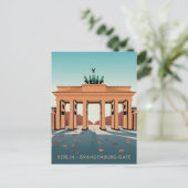 Brandenburger Tor Vintag Postkarte (Stehend Vorderseite)
