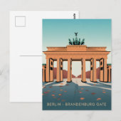 Brandenburger Tor Vintag Postkarte (Vorne/Hinten)