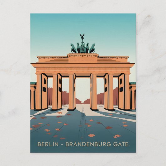 Brandenburger Tor Vintag Postkarte (Vorderseite)