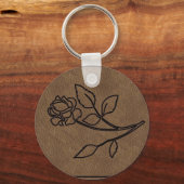 BRANDER LEATHER Rose Schlüsselanhänger (Vorderseite)