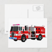 BRANDFAHRZEUG POSTKARTE (Vorne/Hinten)