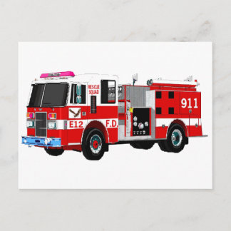 BRANDFAHRZEUG POSTKARTE