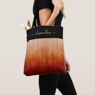 Brandfarben rustikal ombre chic personalisiert ges tasche