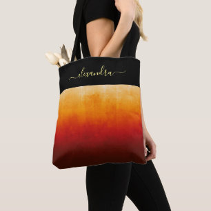 Brandfarben rustikal ombre chic personalisiert tasche
