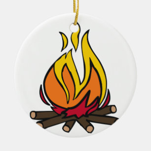 Brandfeuer Keramik Ornament