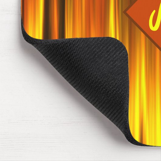 Brandflammfarbe der roten gelben Monografie Mousepad (Ecke)