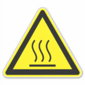 Brandgefahr - Hot Surface Label (Vorderseite)