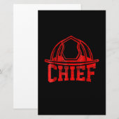 Brandgeschenk | Cheffeuerwehrgeschenke Briefpapier (Vorne/Hinten)