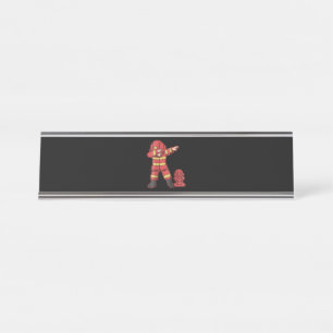 Brandgeschenk   Der Feuerwehrmann Schreibtischnamensplakette