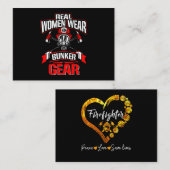 Brandgeschenk| Echte Frauen tragen Feuerwehrmann Visitenkarte (Vorne/Hinten)