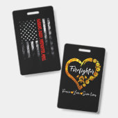 Brandgeschenk | Ehemann Daddy Firefighter Hero Ausweis (Vorder- & Rückseite)