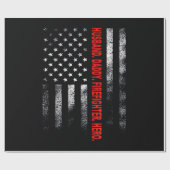 Brandgeschenk | Ehemann Daddy Firefighter Hero Geschenkpapier (Flach)