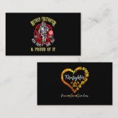 Brandgeschenk| Feuerwehrmann und Feuerwehrmann Visitenkarte (Vorne/Hinten)
