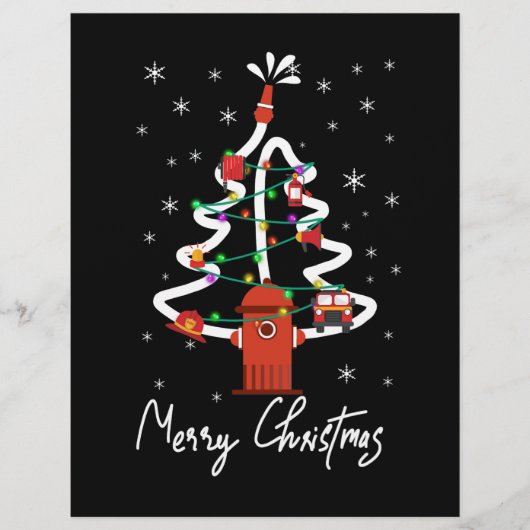 Brandgeschenk | Frohe Weihnachts-Feuerwehr Flyer (Vorne)