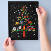 Brandgeschenk | Frohe Weihnachts-Feuerwehrspass Flyer (Hand)