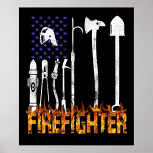 Brandgeschenk Geschenk für Feuerwehrliebhaber Poster