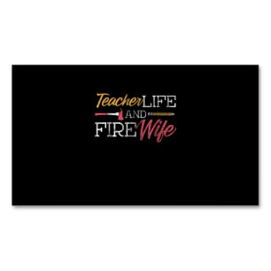 Brandgeschenk Lehrerin für Leben und Feuerwehr Magnetische Visitenkarte