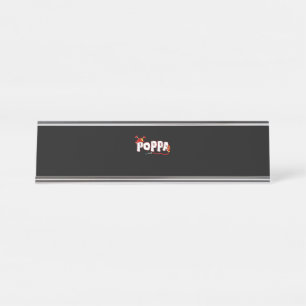 Brandgeschenk Poppa Feuerwehrgeschenke Schreibtischnamensplakette