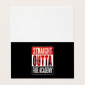 Brandgeschenk | Straight Outight Feuerwehrmann Visitenkarten (Außenseite Aufgefaltet)