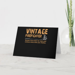 Brandgeschenk Vintager Feuerwehrmann Funny Feiertagskarte