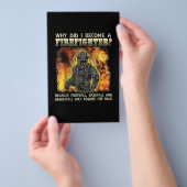 Brandgeschenk | Warum wurde ich Feuerwehrmann? Flyer (Handgriff)