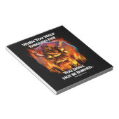 Brandgeschenk | Wenn du durch Feuer gehst Notizblock (angewinkelt)