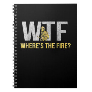 Brandgeschenk   WTF Wo Feuerwehrmann Notizblock