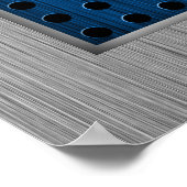 Brandgezogenes Metal-Look Poster (Ecke)