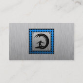 Brandgezogenes Metal-Look Visitenkarte (Rückseite)