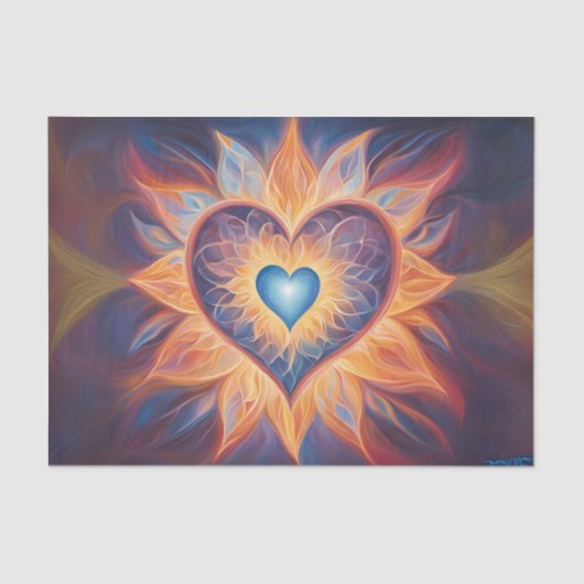 Brandherz-Dekoupage Seidenpapier (Vorderseite)