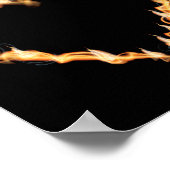 Brandherz Schwarz-Dunkel-Liebe-Grafik Poster (Ecke)