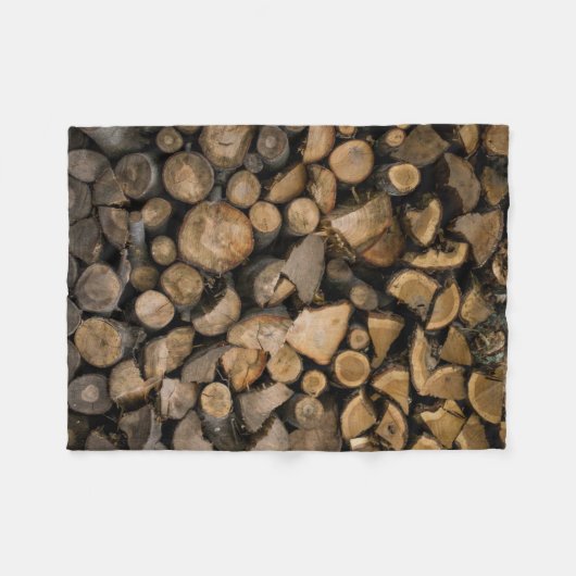 Brandholzstapel Fleecedecke (Vorderseite (Horizontal))