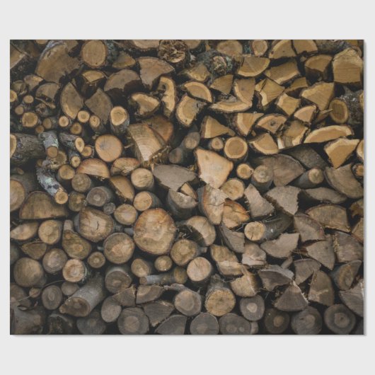 Brandholzstapel Geschenkpapier (Flach)